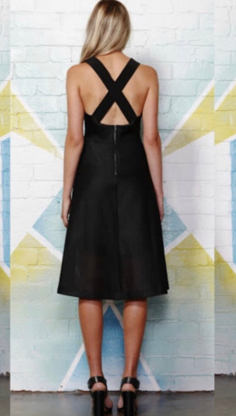 Plunging Criss Cross Midi